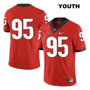 Youth Georgia Bulldogs NCAA #95 Noah Chumley Nike Stitched Red Legend Authentic No Name College Football Jersey VQA5654VX